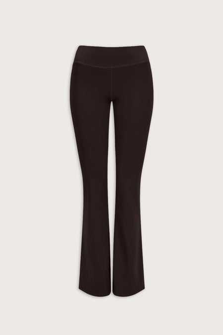 SkinLuxe Fleece High Waisted Flared Yoga Pant - Americano