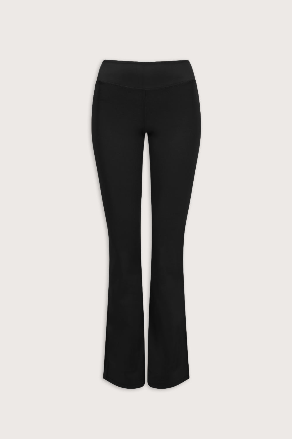 SkinLuxe Fleece High Waisted Flared Yoga Pant - Shadow Black