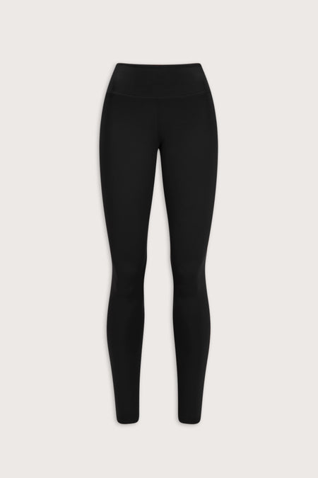 SkinLuxe Fleece High Waisted Legging - Shadow Black