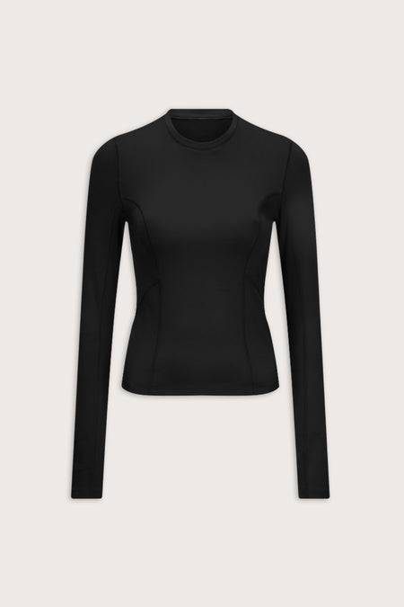 SkinLuxe Fleece Top - Black
