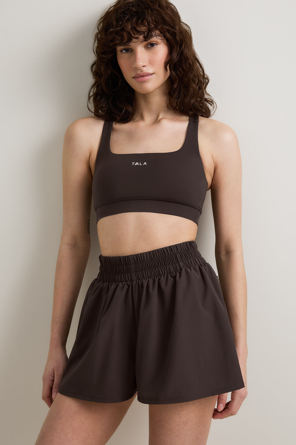 SkinLuxe Ruched Waist Floaty Short - Americano