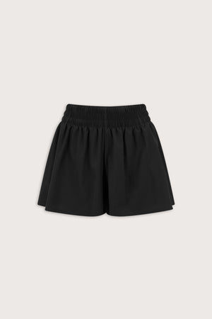 SkinLuxe Ruched Waist Floaty Short - Shadow Black