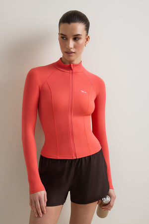 SkinLuxe Zip Through Jacket - Coral