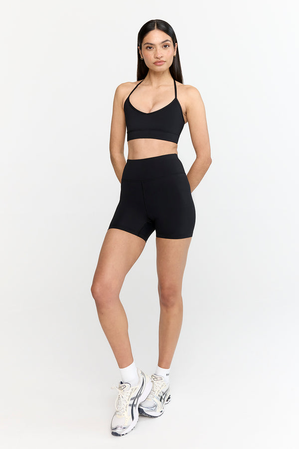 SKINLUXE HIGH WAISTED CYCLING SHORTS - SHADOW BLACK