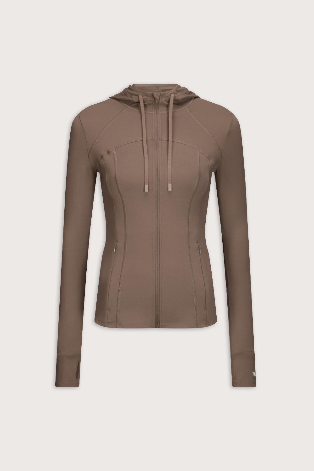 SkinLuxe Hooded Running Jacket - Cortado Brown