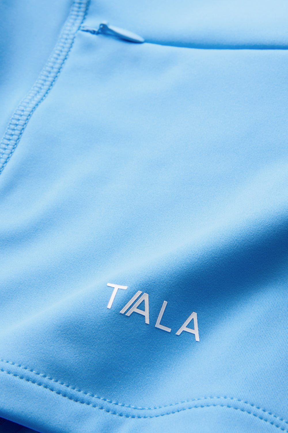 SkinLuxe Sleeveless Zip Through Running Top - Sky Blue