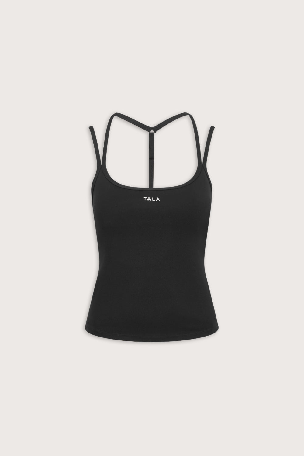 SkinLuxe Split Strap Vest - Shadow Black