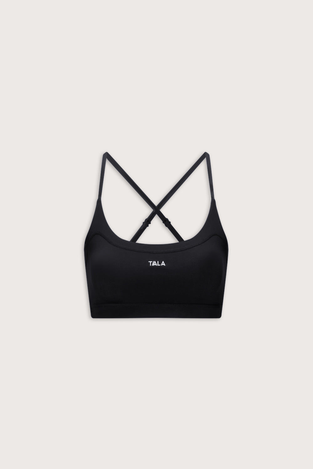 SoftSet Cross Back Sports Bra - Black