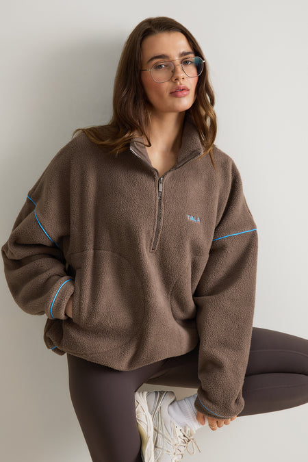 1/4 Zip Fleece Jacket - Cortado Brown