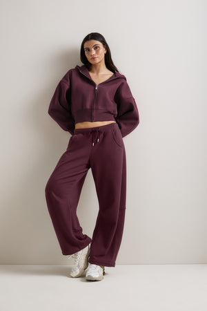 Cocoon Zip Through Hoodie - Fig