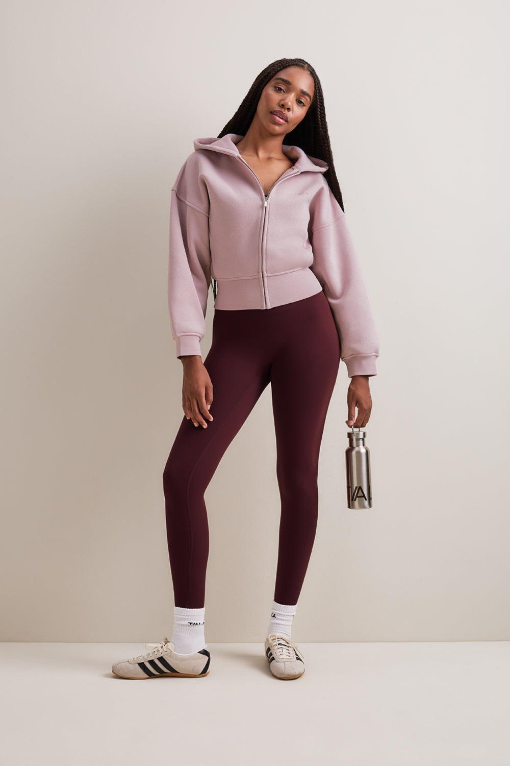 Cocoon Zip Through Hoodie - Blush
