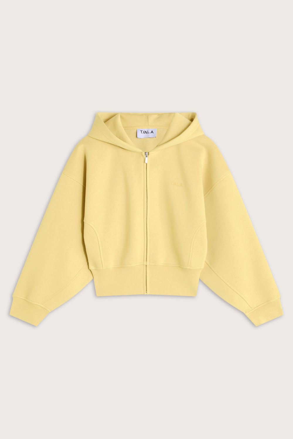 Cocoon Zip Through Hoodie - Butter Yellow