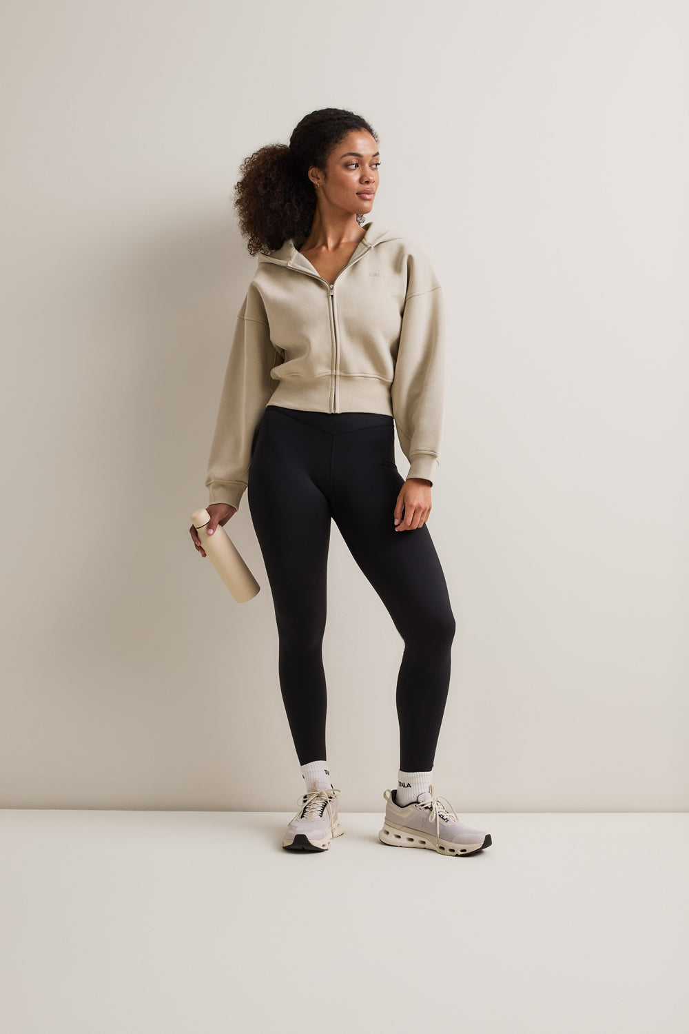 Cocoon Zip Through Hoodie - Chai Latte