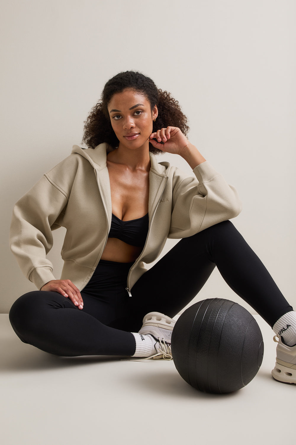 Cocoon Zip Through Hoodie - Chai Latte