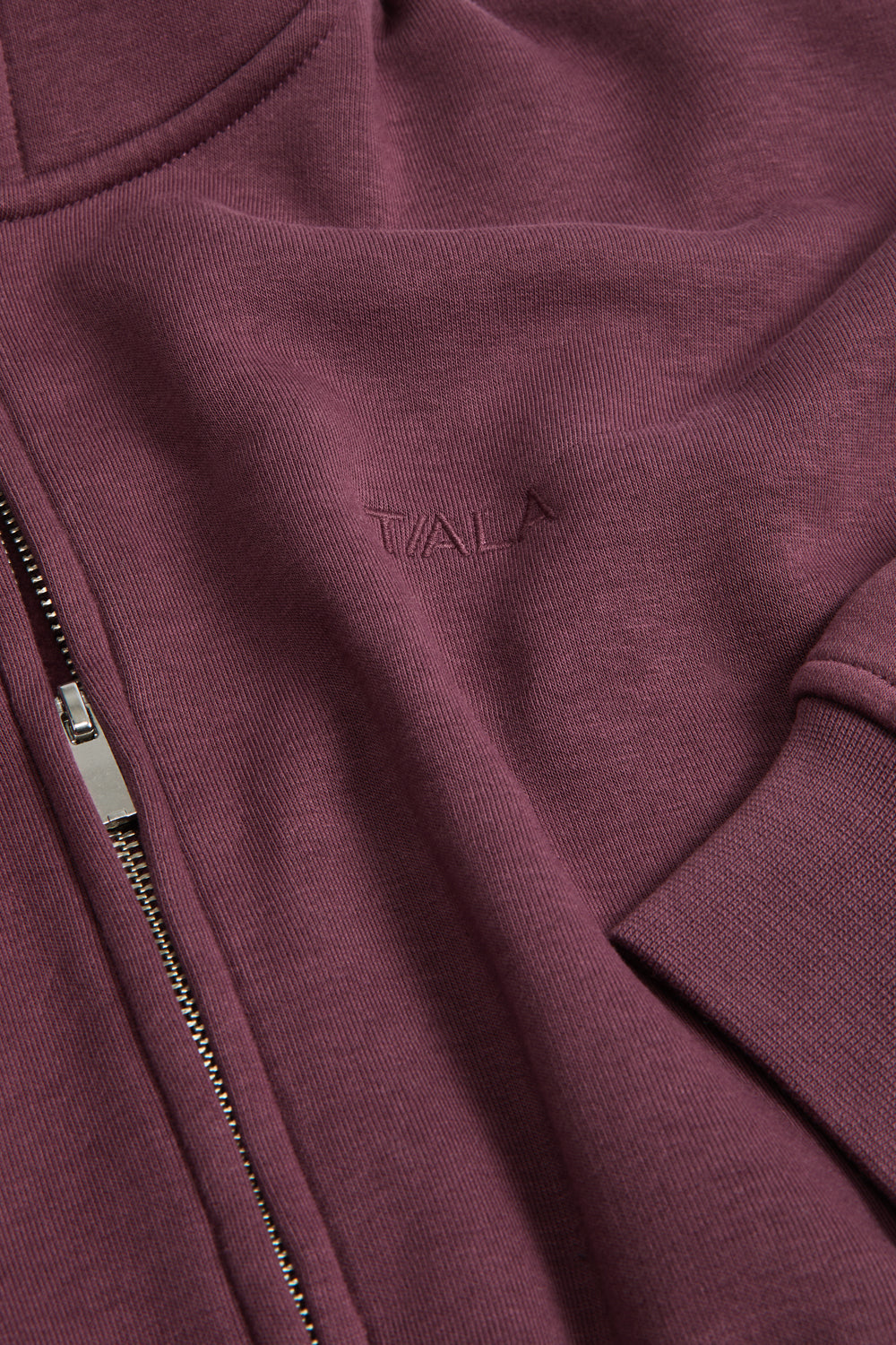 Cocoon Zip Through Hoodie - Light Fig