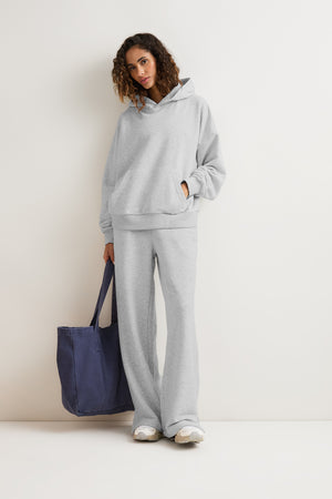 Peached Girlfriend Hoodie - Grey Marl