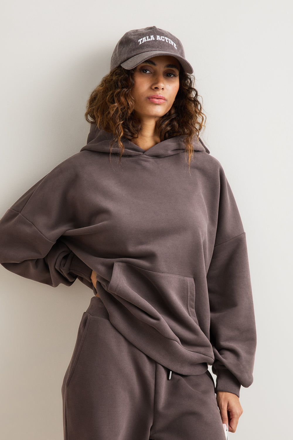 Peached Girlfriend Hoodie - Mocha Brown
