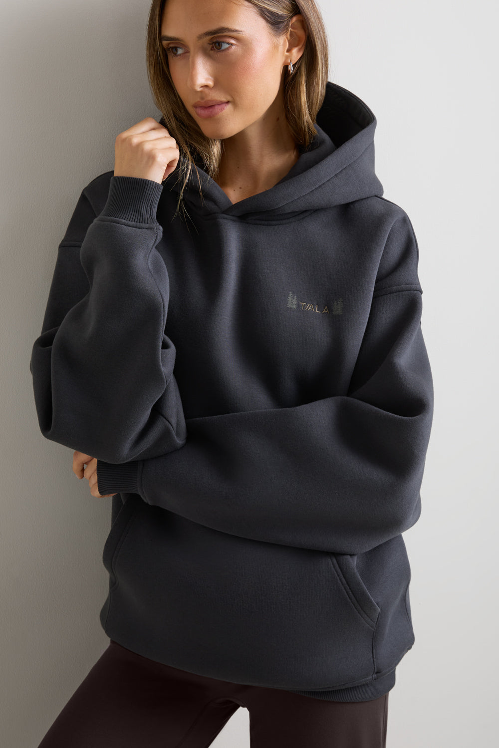 Trail Graphic Oversized Hoodie - Vintage Slate