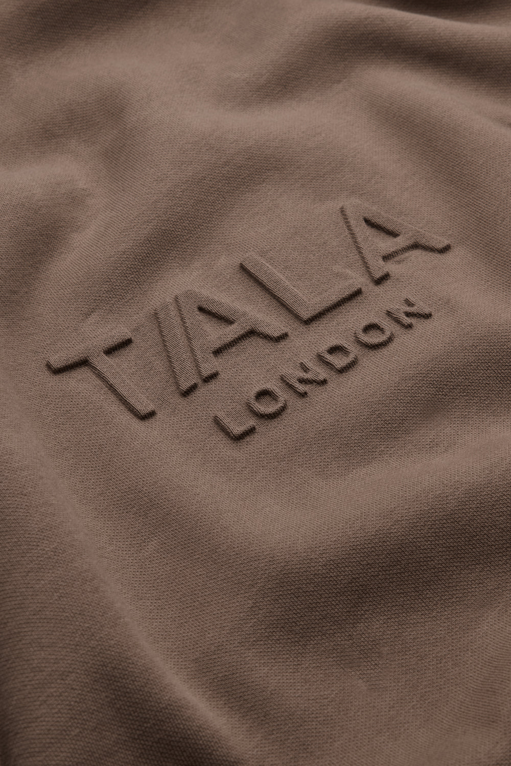 Oversized Embossed Logo Hoodie - Washed Cortado Brown