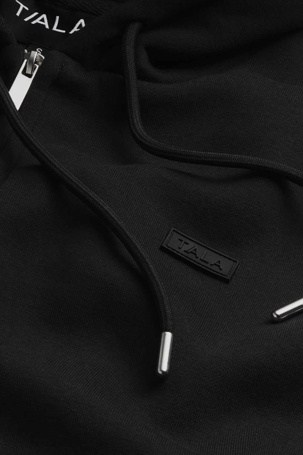 Oversized Cocoon Zip Through Hoodie - Vintage Black