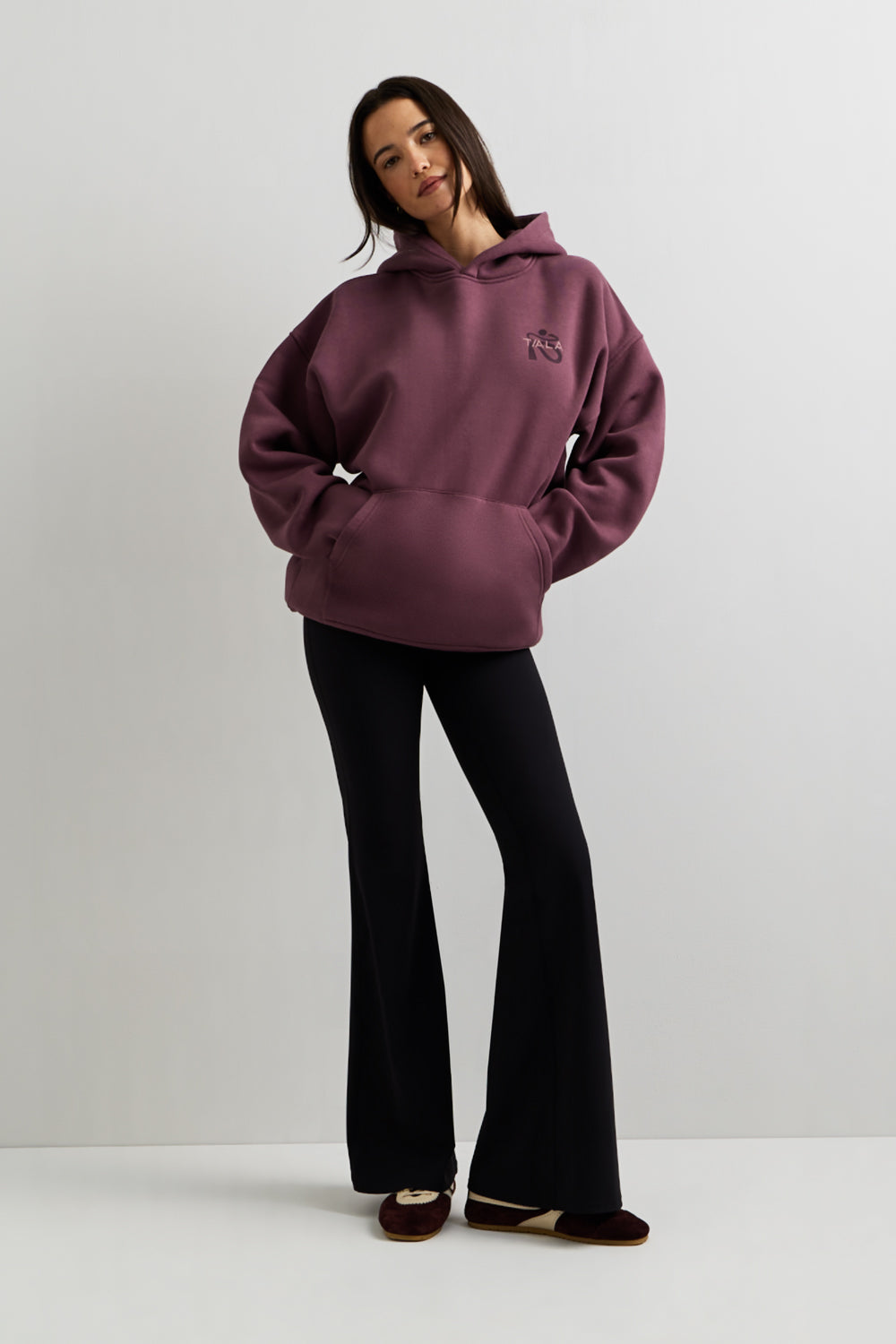 Made to Move Oversized Graphic Hoodie - Light Fig