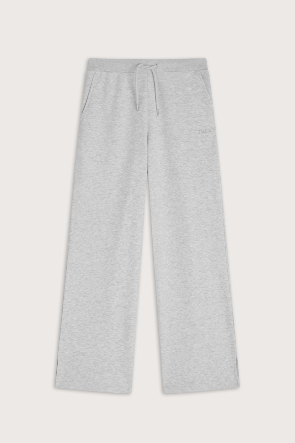 Peached Wide Leg Jogger - Grey Marl