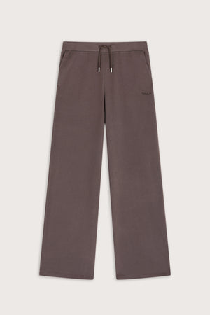 Peached Wide Leg Jogger - Mocha Brown