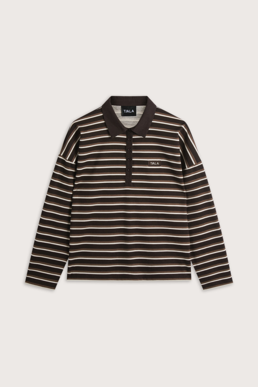 Rugby Polo Shirt - Brown Stripe