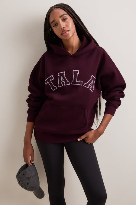 TALA Oversized Hoodie - Deep Burgundy