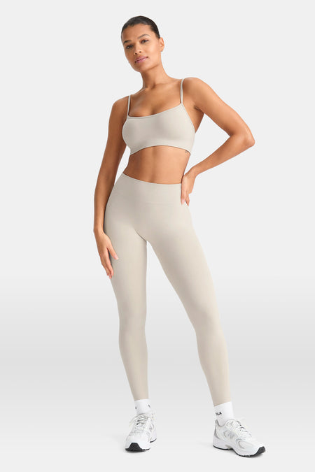 Sculpt Seamless Bandeau Sports Bra - Chai Marl