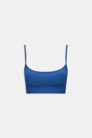 Sculpt Seamless Bandeau Sports Bra - Cobalt Blue