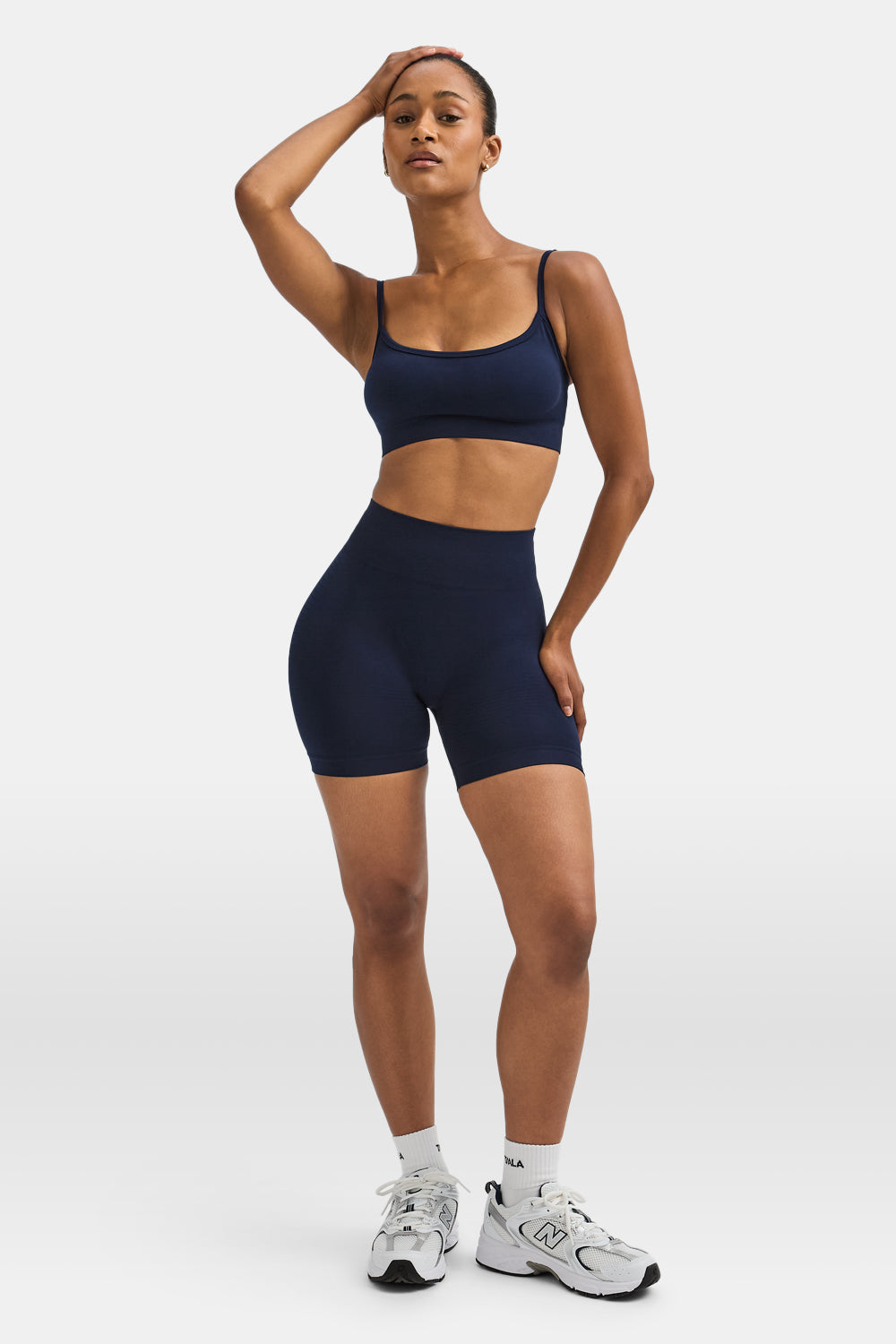 Sculpt Seamless Bandeau Sports Bra - Navy Marl