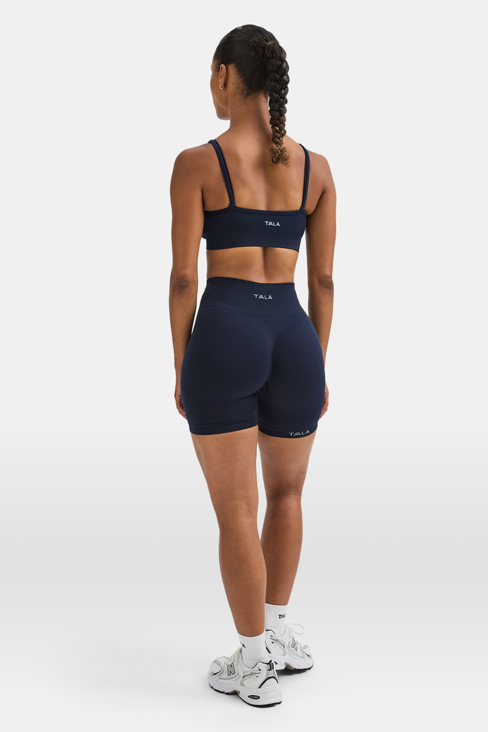 Sculpt Seamless Bandeau Sports Bra - Navy Marl