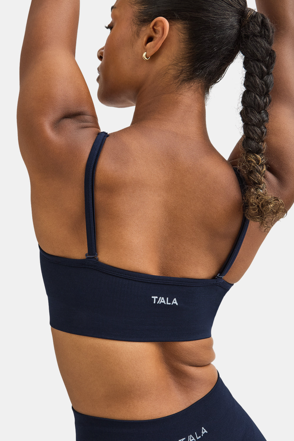 Sculpt Seamless Bandeau Sports Bra - Navy Marl