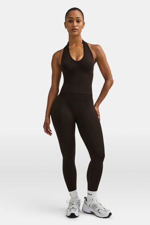 Sculpt Seamless Halter Tank - Americano