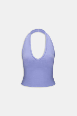 Sculpt Seamless Halter Tank - Aster Blue