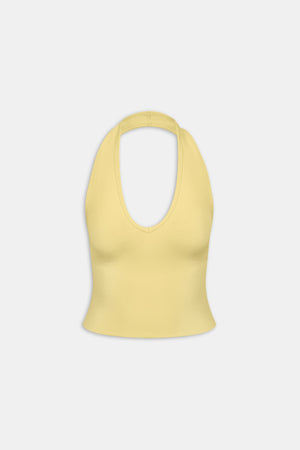Sculpt Seamless Halter Tank - Butter Yellow
