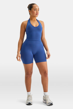 Sculpt Seamless Halter Tank - Cobalt Blue