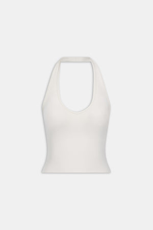 Sculpt Seamless Halter Tank - Milk Marl