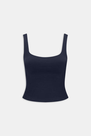 Sculpt Seamless Built-In Bra Vest - Navy Marl