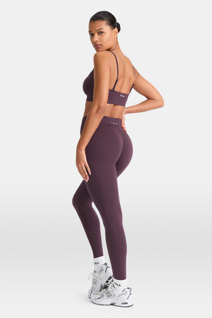 Sculpt Seamless Scrunch Legging - Plum Marl