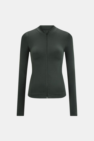 Sculpt Seamless Longline Jacket - Slate Green