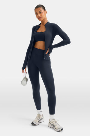 Sculpt Seamless Longline Jacket - Navy Marl