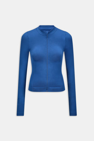 Sculpt Seamless Longline Jacket - Cobalt Blue