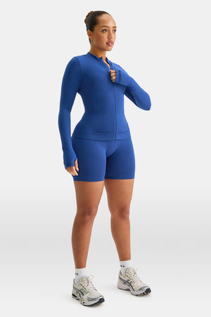 Sculpt Seamless Longline Jacket - Cobalt Blue