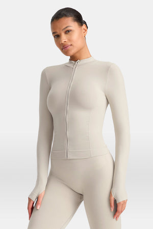 Sculpt Seamless Longline Jacket - Chai Marl