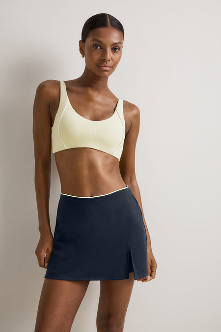 SkinLuxe Contrast Piping Mini Skort - Midnight Navy