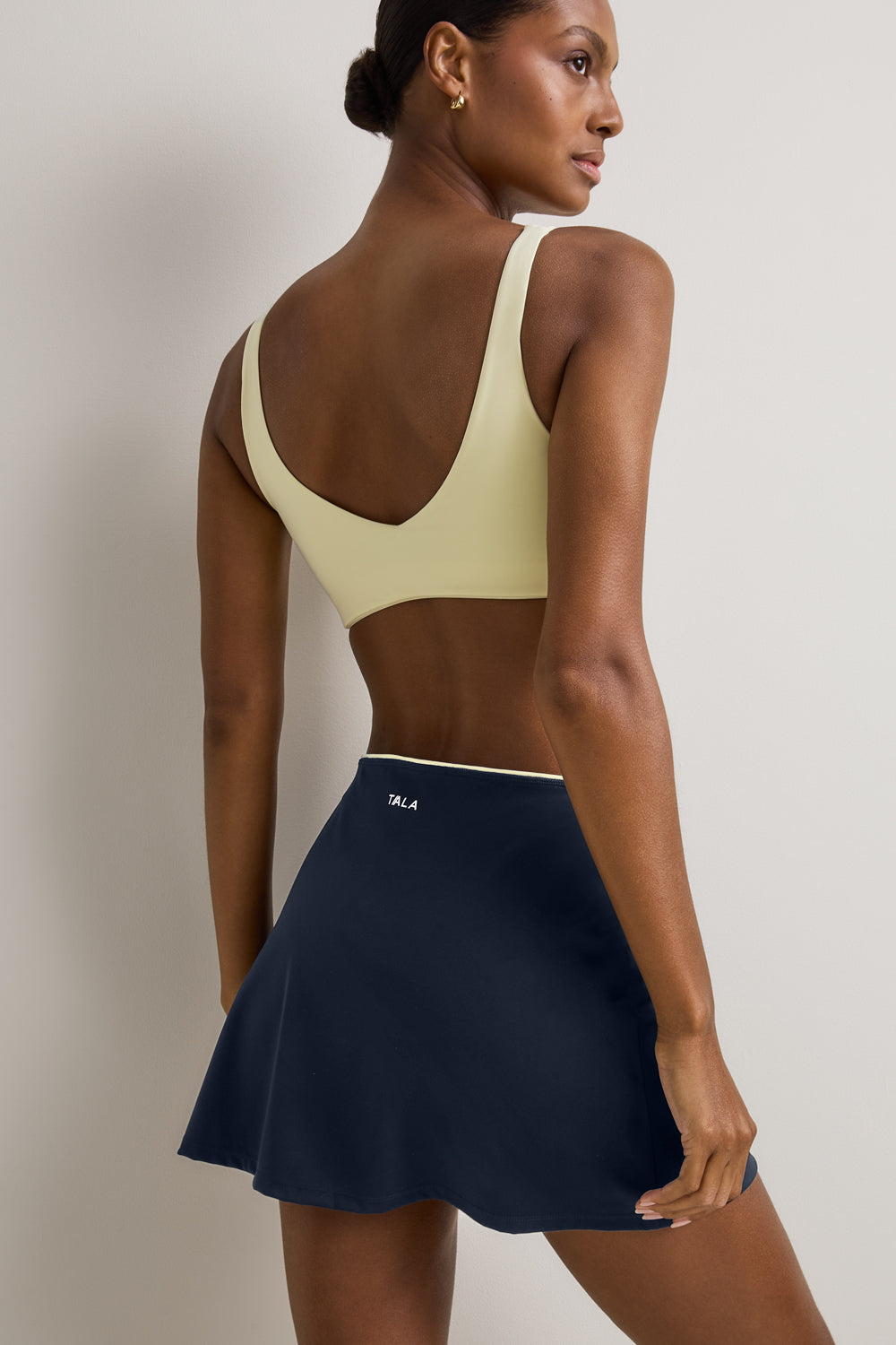 SkinLuxe Contrast Piping Mini Skort - Midnight Navy