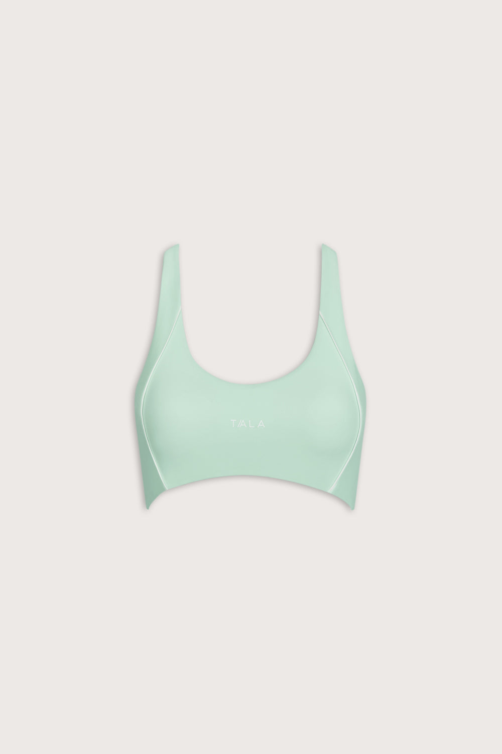 SkinLuxe Contrast Piping Sports Bra - Soft Mint