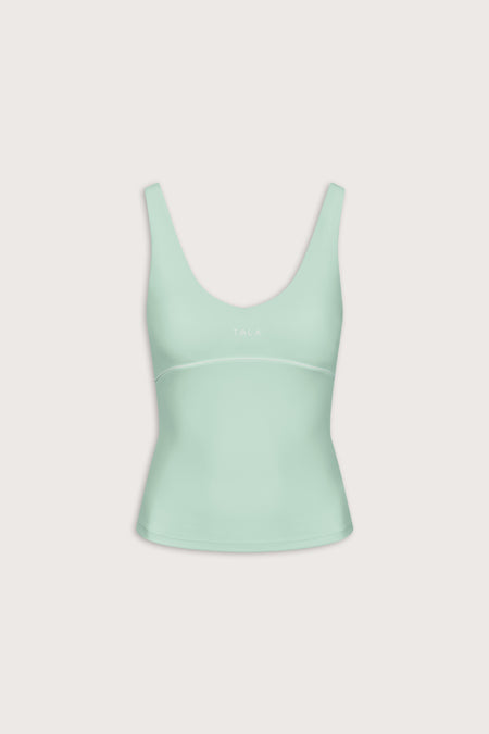 SkinLuxe Contrast Piping Vest - Soft Mint
